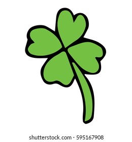 Clover on white background vector illustration. for St. Patrick's Day with distressed rough texture. Cloth design, wallpaper, wrapping, textiles, paper, cards, invitations, holiday