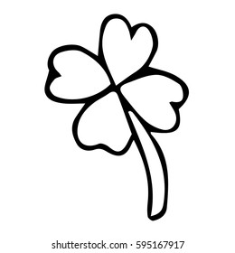 Clover on white background vector illustration.  for St. Patrick's Day with distressed rough texture. Cloth design, wallpaper, wrapping, textiles, paper, cards, invitations, holiday 