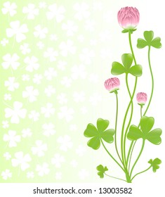 Clover ornament. Background for design. Vector-Illustration.