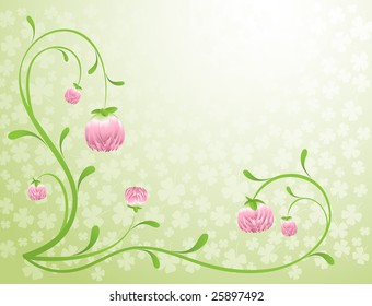 Clover ornament. Background for design. Vector-Illustration.