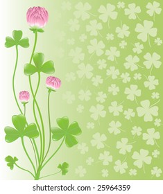 Clover ornament. Background for design. Vector-Illustration.