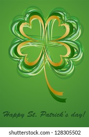 Clover ornament ready to use like a clover background