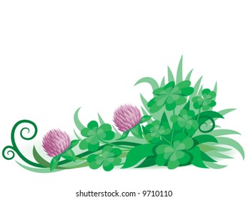 Clover ornament3, vector