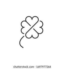Clover. Outline icon. Nature vector illustration