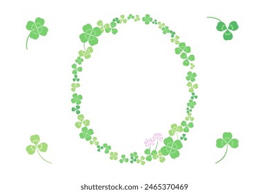 Clover Oval Frame Clip Arts Vertical Position