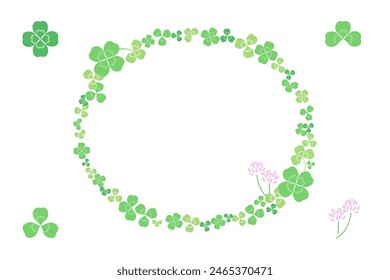 Clover Oval Frame Clip Arts Horizontal Position