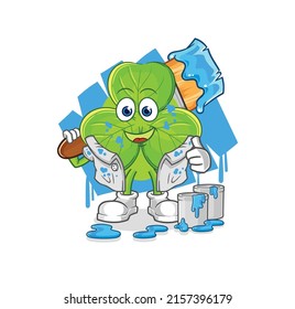 la ilustración de clover pintor. vector de caracteres