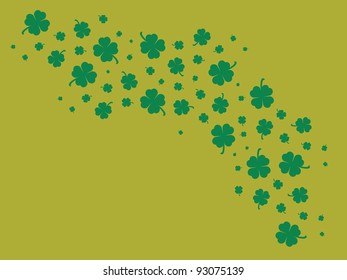 Clover Pattern across Mustard Yellow Background. Ready for St. Patrick's Day!