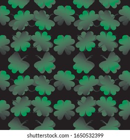 Clover Pattern Background. Leaves Seamless Pattern Background