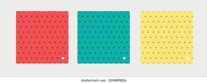 Clover pattern background seamless. Fashionable template for design. Modern style.
