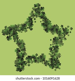 Clover pattern is a confetti which consist of many isolated elements. Stylish and beautiful clover pattern. Can be used as poster, border, background, wallpaper, card and etc