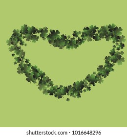 Clover pattern is a confetti which consist of many isolated elements. Stylish and beautiful clover pattern. Can be used as poster, border, background, wallpaper, card and etc