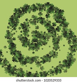 

Clover pattern is a confetti which consist of many isolated elements. Stylish and beautiful clover pattern. Can be used as poster, border, background, wallpaper, card and etc
