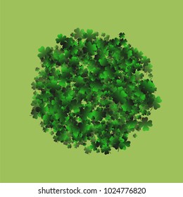 Clover pattern is a confetti which consist of many isolated elements. Stylish and beautiful clover pattern. Can be used as poster, border, background, wallpaper, card and etc