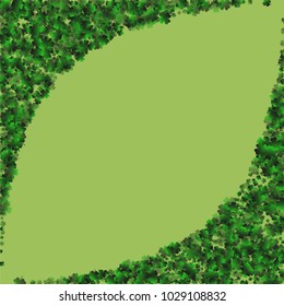 Clover pattern is a confetti which consist of many isolated elements. Stylish and beautiful clover pattern. Can be used as poster, border, background, wallpaper, card and etc