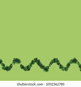 Clover pattern is a confetti which consist of many isolated elements. Stylish and beautiful clover pattern. Can be used as poster, border, background, wallpaper, card and etc