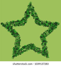 Clover pattern is a confetti which consist of many isolated elements. Stylish and beautiful clover pattern. Can be used as poster, border, background, wallpaper, card and etc