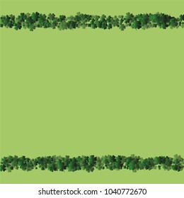 Clover pattern is a confetti which consist of many isolated elements. Stylish and beautiful clover pattern. Can be used as poster, border, background, wallpaper, card and etc