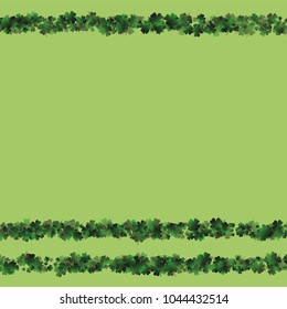 Clover pattern is a confetti which consist of many isolated elements. Stylish and beautiful clover pattern. Can be used as poster, border, background, wallpaper, card and etc