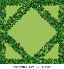 Clover pattern is a confetti which consist of many isolated elements. Stylish and beautiful clover pattern. Can be used as poster, border, background, wallpaper, card and etc