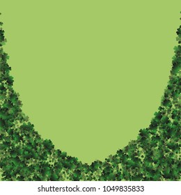 Clover pattern is a confetti which consist of many isolated elements. Stylish and beautiful clover pattern. Can be used as poster, border, background, wallpaper, card and etc