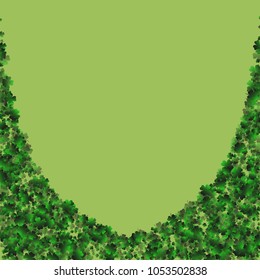 Clover pattern is a confetti which consist of many isolated elements. Stylish and beautiful clover pattern. Can be used as poster, border, background, wallpaper, card and etc