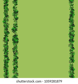 Clover pattern is a confetti which consist of many isolated elements. Stylish and beautiful clover pattern. Can be used as poster, border, background, wallpaper, card and etc