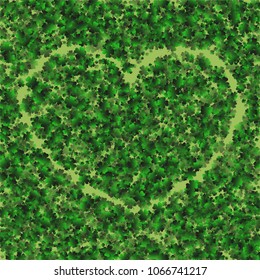Clover pattern is a confetti which consist of many isolated elements. Stylish and beautiful clover pattern. Can be used as poster, border, background, wallpaper, card and etc