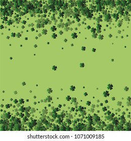 Clover pattern is a confetti which consist of many isolated elements. Stylish and beautiful clover pattern. Can be used as poster, border, background, wallpaper, card and etc