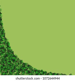 Clover pattern is a confetti which consist of many isolated elements. Stylish and beautiful clover pattern. Can be used as poster, border, background, wallpaper, card and etc