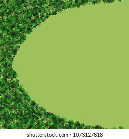Clover pattern is a confetti which consist of many isolated elements. Stylish and beautiful clover pattern. Can be used as poster, border, background, wallpaper, card and etc