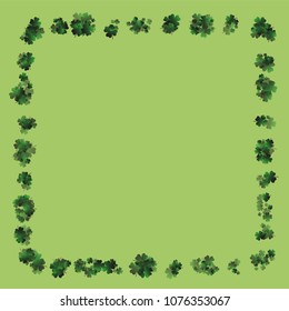 Clover pattern is a confetti which consist of many isolated elements. Stylish and beautiful clover pattern. Can be used as poster, border, background, wallpaper, card and etc