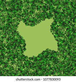 Clover pattern is a confetti which consist of many isolated elements. Stylish and beautiful clover pattern. Can be used as poster, border, background, wallpaper, card and etc