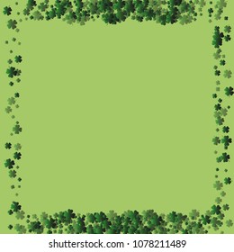 Clover pattern is a confetti which consist of many isolated elements. Stylish and beautiful clover pattern. Can be used as poster, border, background, wallpaper, card and etc