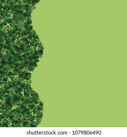 Clover pattern is a confetti which consist of many isolated elements. Stylish and beautiful clover pattern. Can be used as poster, border, background, wallpaper, card and etc