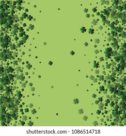 Clover pattern is a confetti which consist of many isolated elements. Stylish and beautiful clover pattern. Can be used as poster, border, background, wallpaper, card and etc