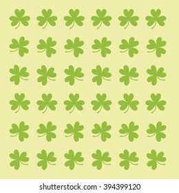 clover pattern with green background