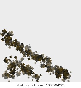 Clover pattern green is a confetti which consist of many isolated elements. Stylish and beautiful clover pattern green. Can be used as poster, border, background, wallpaper, card and etc