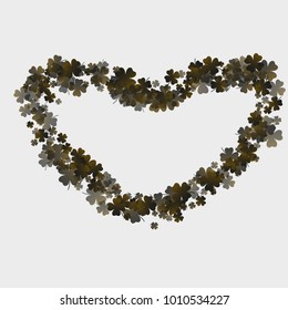 Clover pattern green is a confetti which consist of many isolated elements. Stylish and beautiful clover pattern green. Can be used as poster, border, background, wallpaper, card and etc