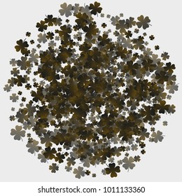 Clover pattern green is a confetti which consist of many isolated elements. Stylish and beautiful clover pattern green. Can be used as poster, border, background, wallpaper, card and etc