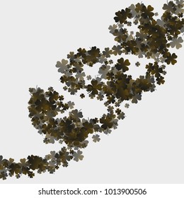 Clover pattern green is a confetti which consist of many isolated elements. Stylish and beautiful clover pattern green. Can be used as poster, border, background, wallpaper, card and etc