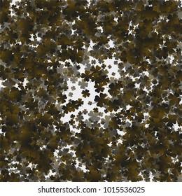Clover pattern green is a confetti which consist of many isolated elements. Stylish and beautiful clover pattern green. Can be used as poster, border, background, wallpaper, card and etc