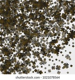 Clover pattern green is a confetti which consist of many isolated elements. Stylish and beautiful clover pattern green. Can be used as poster, border, background, wallpaper, card and etc