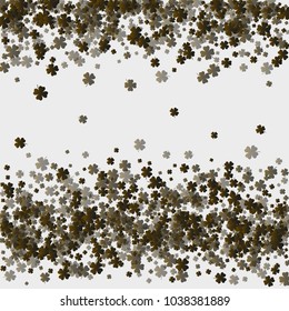 Clover pattern green is a confetti which consist of many isolated elements. Stylish and beautiful clover pattern green. Can be used as poster, border, background, wallpaper, card and etc