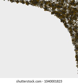 Clover pattern green is a confetti which consist of many isolated elements. Stylish and beautiful clover pattern green. Can be used as poster, border, background, wallpaper, card and etc