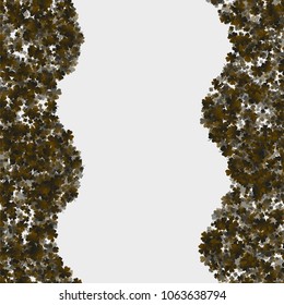 Clover pattern green is a confetti which consist of many isolated elements. Stylish and beautiful clover pattern green. Can be used as poster, border, background, wallpaper, card and etc