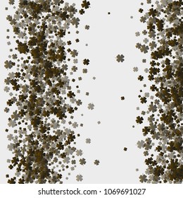 Clover pattern green is a confetti which consist of many isolated elements. Stylish and beautiful clover pattern green. Can be used as poster, border, background, wallpaper, card and etc