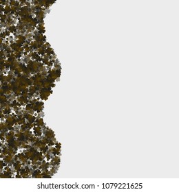Clover pattern green is a confetti which consist of many isolated elements. Stylish and beautiful clover pattern green. Can be used as poster, border, background, wallpaper, card and etc