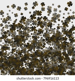 Clover pattern green is a confetti which consist of many isolated elements. Stylish and beautiful clover pattern green. Can be used as poster, border, background, wallpaper, card and etc