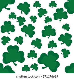 Clover pattern. Seamless Pattern Clover for St Patrick's Day